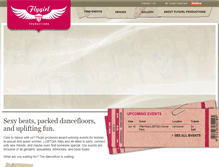 Tablet Screenshot of flygirlproductions.com